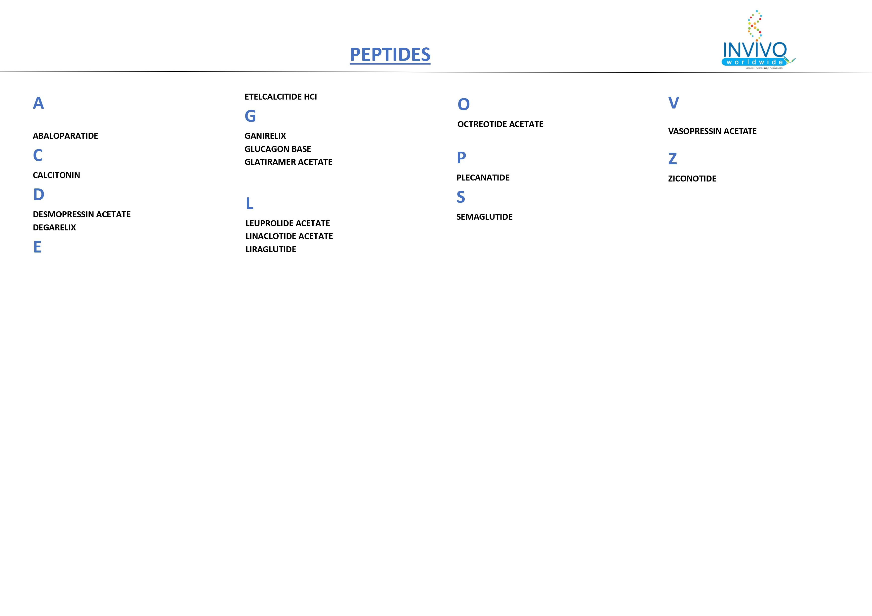 PEPTIDES Product